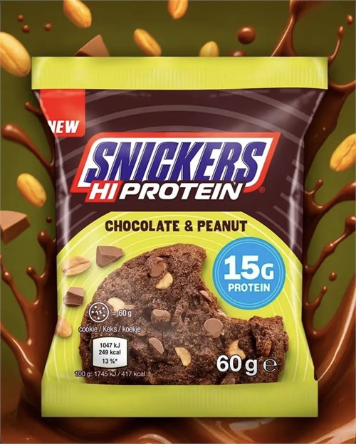 Протеиновое печенье Сникерс с шоколадом и арахисом 6646